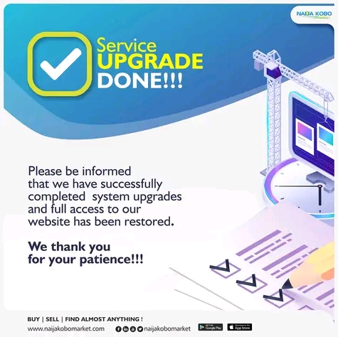NaijaKoboMarket's tweet photo. We appreciate your patience as we upgraded our service. We are now fully operational, and you can look forward to a better experience with us!
#naijakobomarket #marketing #business #easysell #easybuy #easytrade #easymarket #online #businessman #businesswoman https://t.co/6isvcnRBQE