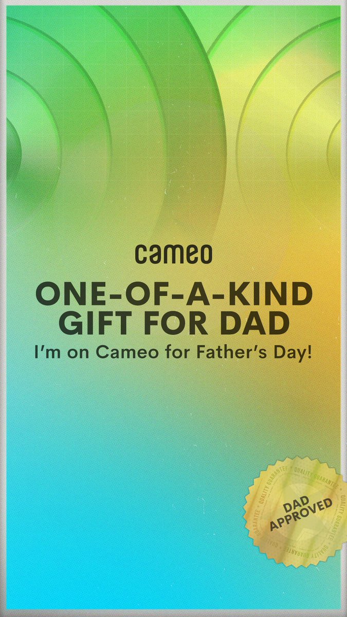 This Father’s Day, I’m available on <a href="/bookcameo/">Cameo</a> to help you make the day ultra-special! Request a personalized video for a truly one-of-a-kind gift. v.cameo.com/q4fFle4prAb