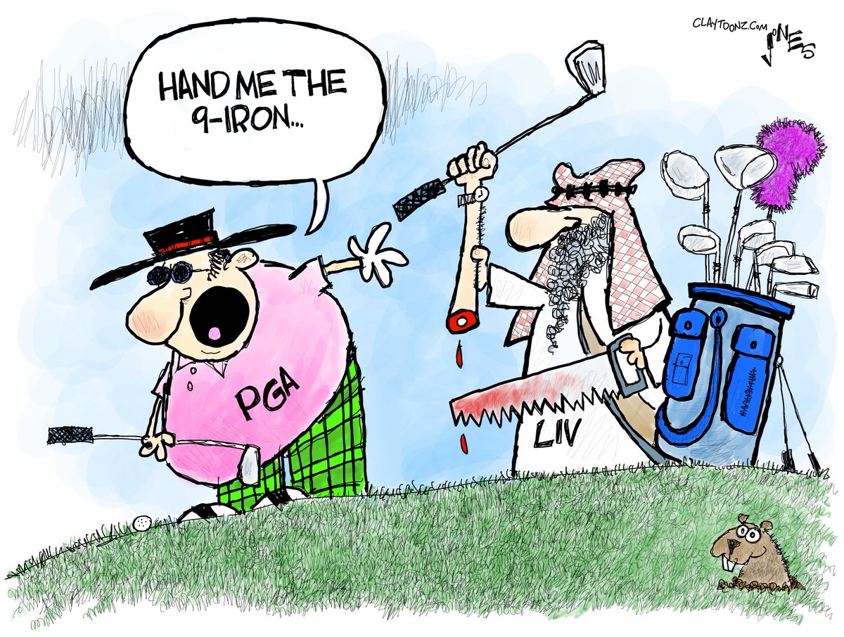 claytoonz's tweet photo. The PGA's opposition to Saudi Arabia's LIV was NEVER about human rights, ethics, morality, or doing the right thing. #PGA #LIV #LIVGolf #PGALIVMerger #SaudiArabia #HumanRights #JamalKhashoggi #Yemen #MBS #Golf https://t.co/X5ZKo0KrXK