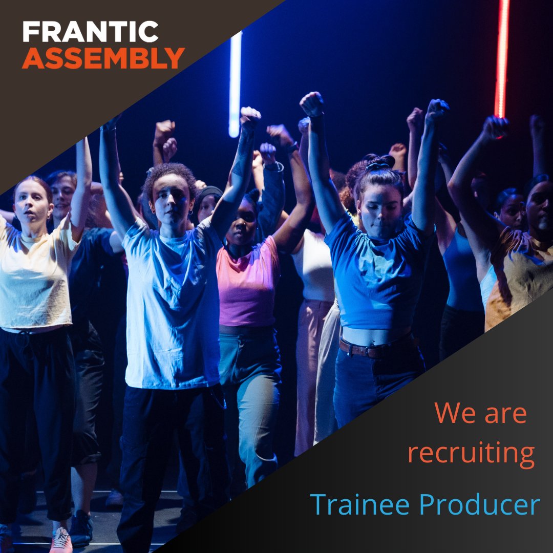 We are recruiting a proactive and aspiring Global Majority Producer to gain hands-on experience and insight into a world-renowned touring theatre company 💥 Find out more and apply here: franticassembly.co.uk/jobs/trainee-p…