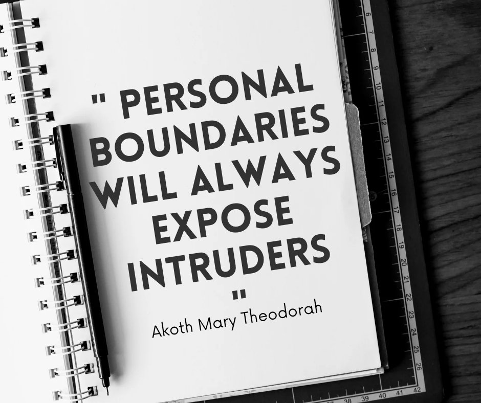 Personal boundaries will always expose intruders 

#personaldevelopment #personalboundaries #boundarysetting #Respect #intruder  #selfadvocacy #selfworthjourney