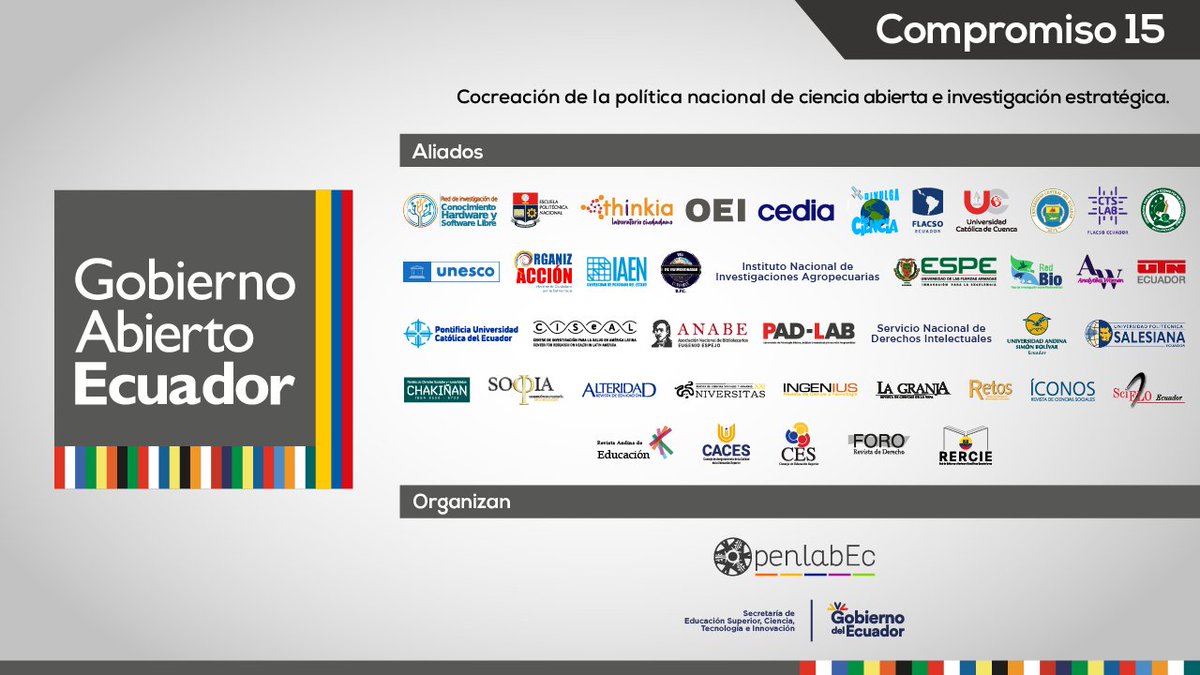 SENESCYT junto a Openlab han incluido a Revista Íconos como parte del equipo principal para trabajar en el diseño de una política de ciencia abierta.
Les invitamos a ingresar en openlab.ec/encuestacienci… y participar en la encuesta➡️ percepciones y prácticas sobre ciencia abierta.