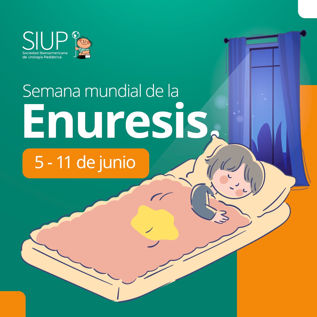 siupurol's tweet photo. Del 5 al 11 de junio es la Semana Mundial de la Enuresis🌧️🌜

Esta semana busca concientizar sobre la necesidad de acabar con los mitos que rodean a la enuresis y animar a los papás a acudir con los médicos para el tratamiento adecuado de los niños!

#SoMe4PedSurg #bedwettingweek https://t.co/wdzEeuqxLs