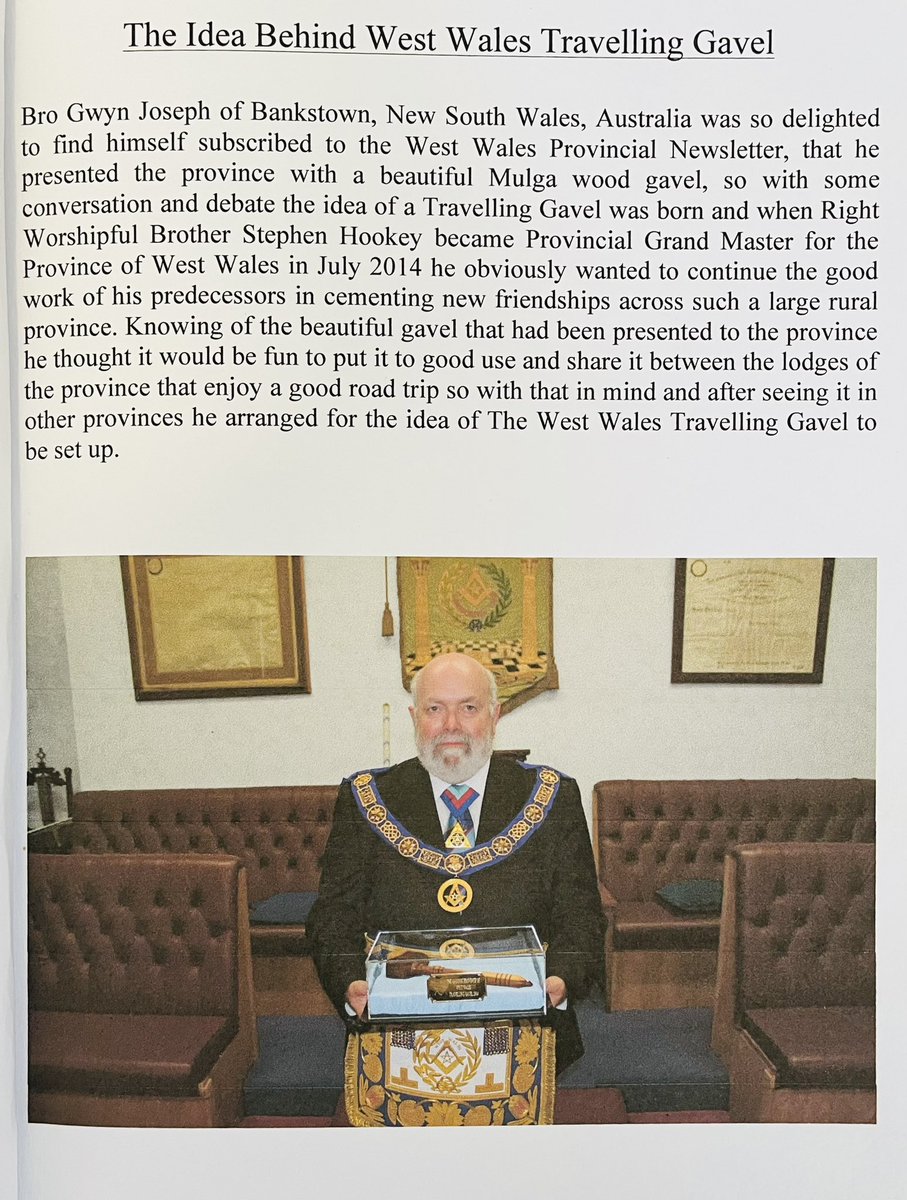Seeing as we hold the Travelling Gavel, we thought we’d have a look at it’s history! Take a look👇 
It’s there to be claimed on #strumblesupersaturday
#westwalestravellinggavel <a href="/WestWalesMason/">West Wales Mason</a> #freemasons #fishguard #pembrokeshire