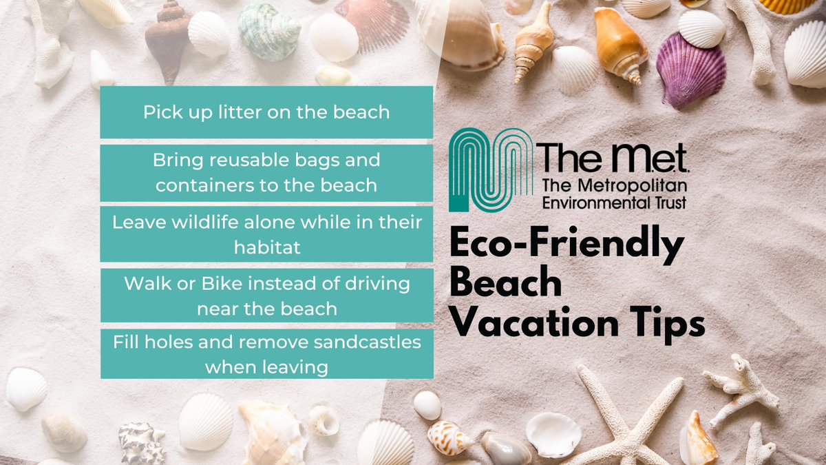 MetRecycle's tweet image. Going to the beach for vacation? Make sure you have less impact on beach pollution by following these tips!