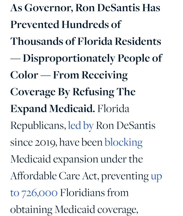 @KenCuccinelli @rgj @RonDeSantis More...@RonDeSantis failure to #ExpandMedicaid has denied hundreds of thousands of Floridians access to affordable healthcare. Florida has the Nation's highest enrollment in the ACA.
#DumpDeSantis