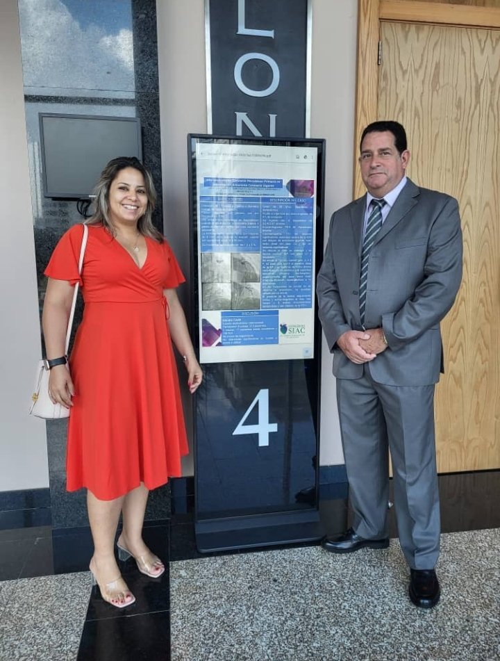 #LatiendoICCCV SE MANTIENE PRESENCIA DE LA CARDIOLOGÍA CUBANA EN ESPACIOS INTERNACIONALES. HOY los profesores. Dr. Leonardo López y Ana Maria Barreda con sus trabajos en el 30 Congreso Interamericano de Cardiología. Ciudad Panamá 2023