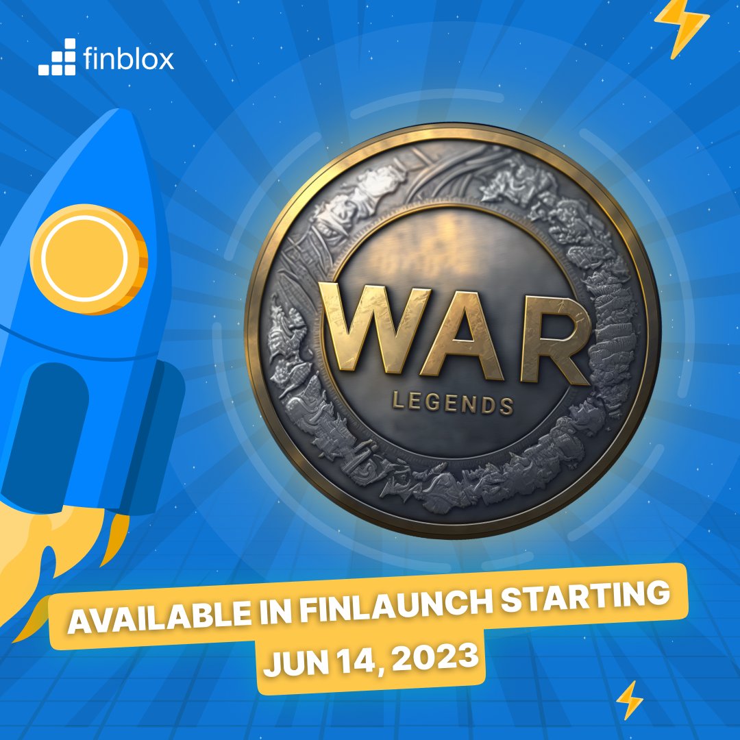 🚀 LAUNCHPAD ANNOUNCEMENT

Finblox is excited to announce the second project to do a launchpad in FinLaunch: <a href="/warlegendsco/">War Legends</a> ⚔️

The token sale for War Legends will commence on June 14, 2023, check out full details of the launch here: medium.com/@finblox/intro…