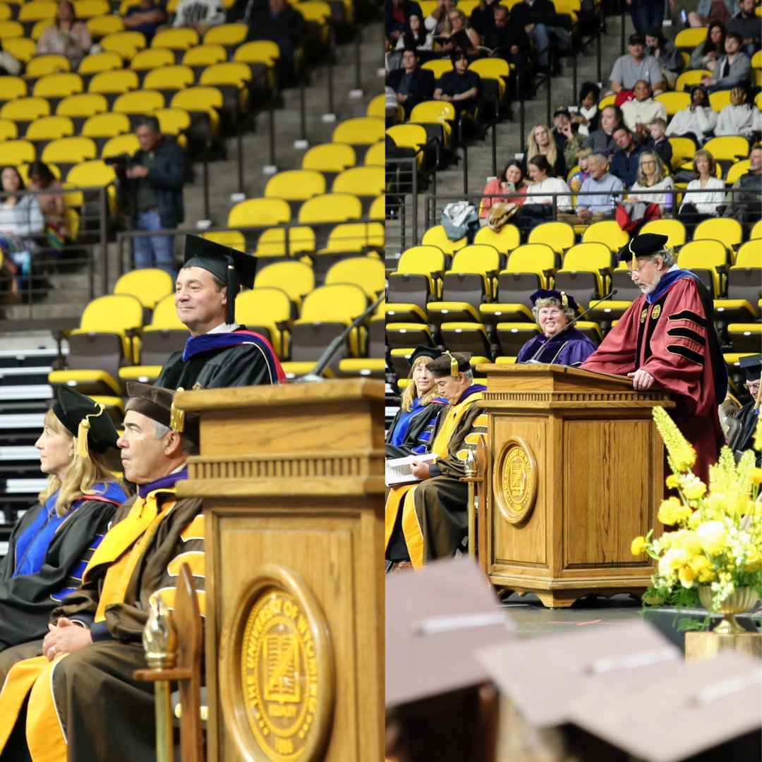 🎓 We're proud of our College of Education faculty honored as faculty marshals in the undergraduate and graduate ceremonies this year! Dr. Linda Hutchison & Dr. Allen Trent were celebrated. #WyoEdChat #WyomingEducation #UWyoCoEd