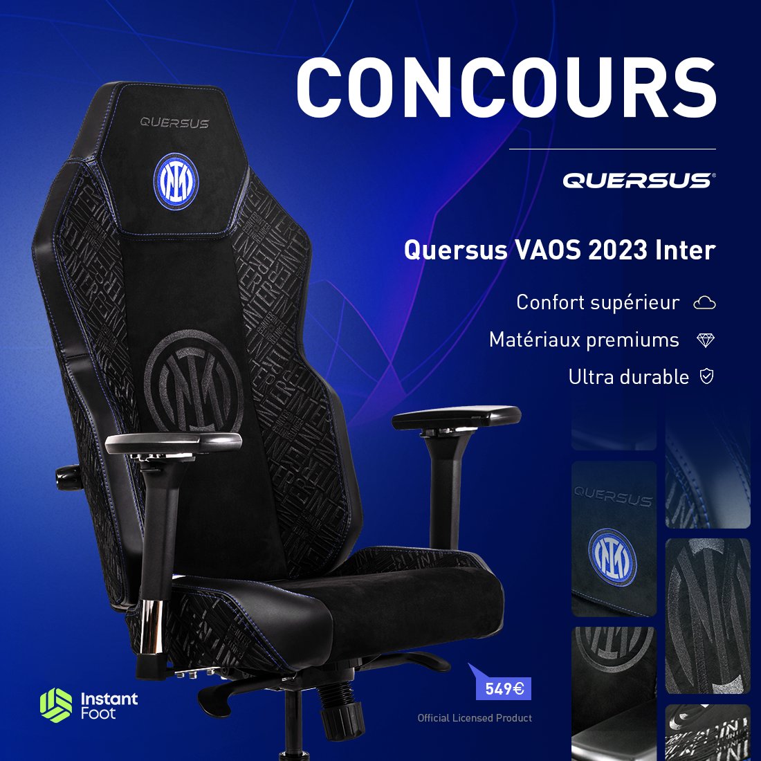 Instant Foot ⚽️ (@lnstantfoot) on Twitter photo JEU CONCOURS 🖤💙
Supporters de l’Inter 🍀
À l’occasion de la finale de la Champions League, RT + FOLLOW <a href="/QuersusFR/">Quersus France</a> pour tenter de remporter ce 𝗦𝗜𝗘̀𝗚𝗘 𝗔𝗨𝗫 𝗖𝗢𝗨𝗟𝗘𝗨𝗥𝗦 𝗗𝗘 𝗟’𝗜𝗡𝗧𝗘𝗥 ! ✨🇪🇺
T.À.S le 11 juin au soir ! JEU CONCOURS 🖤💙
Supporters de l’Inter 🍀
À l’occasion de la finale de la Champions League, RT + FOLLOW <a href="/QuersusFR/">Quersus France</a> pour tenter de remporter ce 𝗦𝗜𝗘̀𝗚𝗘 𝗔𝗨𝗫 𝗖𝗢𝗨𝗟𝗘𝗨𝗥𝗦 𝗗𝗘 𝗟’𝗜𝗡𝗧𝗘𝗥 ! ✨🇪🇺
T.À.S le 11 juin au soir !