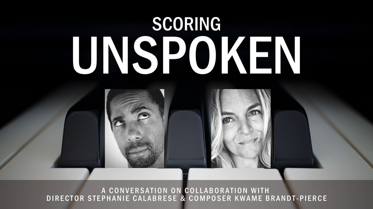 DocFilmUNSPOKEN's tweet photo. Listen in on a behind-the-scenes conversation w/ Director @littlepurplecow and composer Kwame Brandt-Pierce to learn about their collaboration in creating the original score for UNSPOKEN. https://t.co/M4azlesH59 https://t.co/rQeMRi1qRH