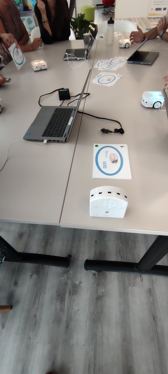 DUPUYFrdric1's tweet image. Comment travailler la #penseeinformatique en classe, de la maternelle au collège ? Réponse dans la formation d&apos;aujourd&apos;hui en direction des jeunes enseignants avec ateliers en #infodebranchee et de la programmation #VPL3 avec @ThymioII. @DsdenGironde @canope_33 Cédric Doisneau