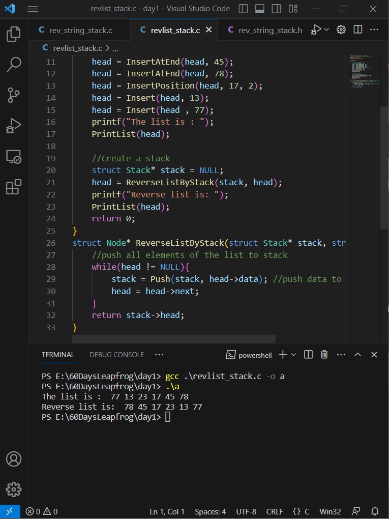 ge7i_spiron's tweet image. Day 6 was all about problem solving. Reversing a linked list using stack, and reversing a given string using stack. #LearningWithLeapfrog #LeapfrogStudentPartnershipProgram.  #60DaysOfLearningWithLeapfrog
@lftechnology