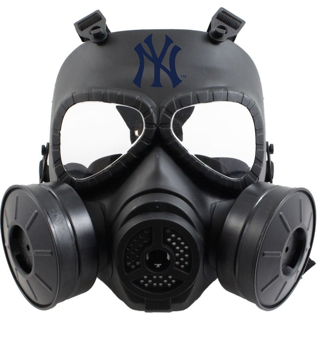 The Yankees plan on giving the first 18,000 fans in attendance tonight a free Yankee themed gas mask to prevent them from getting lung cancer from the smoke