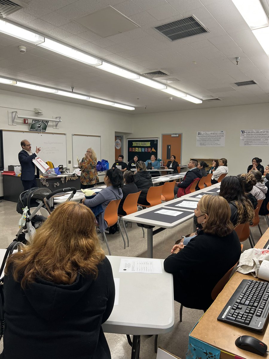 Recognizing Parent Engagement at Belmont HS! Parents recognized back!! ❤️ Go Sentinels!!