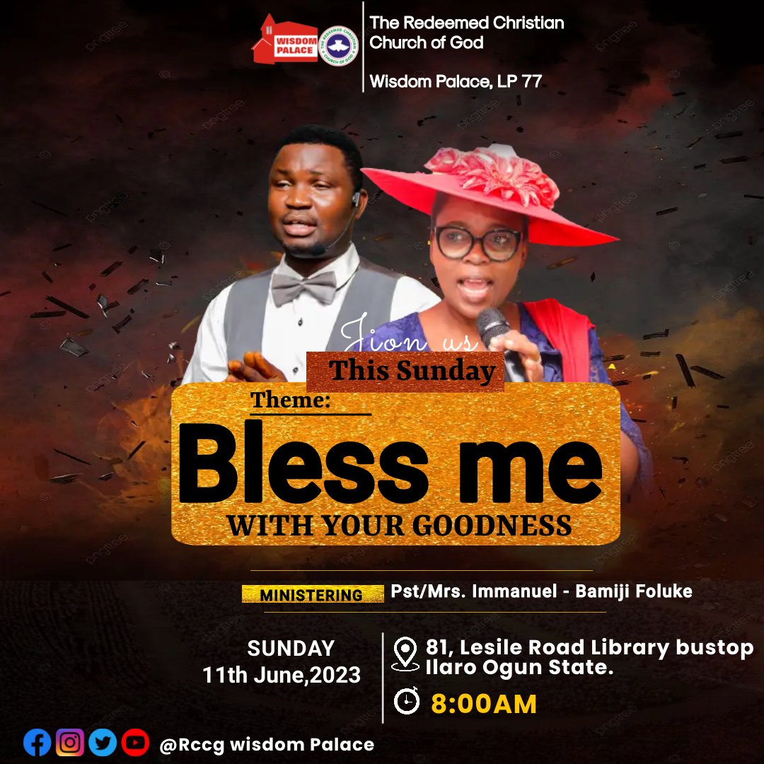 WisdomPalace18's tweet image. God is good because he loves us and wants what's best for us. 
His goodness is demonstrated through his actions toward us. In fact, we see evidence of God's goodness every day. 

Facebook Livestream: @rccgwisdompalace 

#ilaro #ogun #RCCG
#school #church