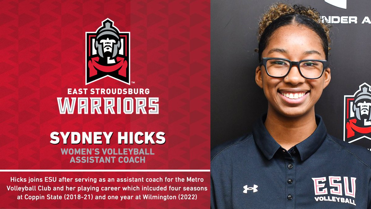 ESUWarriors's tweet photo. Hicks Joins ESU Volleyball Program as Assistant Coach  

Third-year head coach Tricia Melfy has announced the addition of Sydney Hicks prior to the 2023 season

Hicks played four seasons at Coppin State and one year at Wilmington

📰: https://t.co/bnYu7ajJGF

#WhereWarriorsBelong https://t.co/g0ly7J0yNm