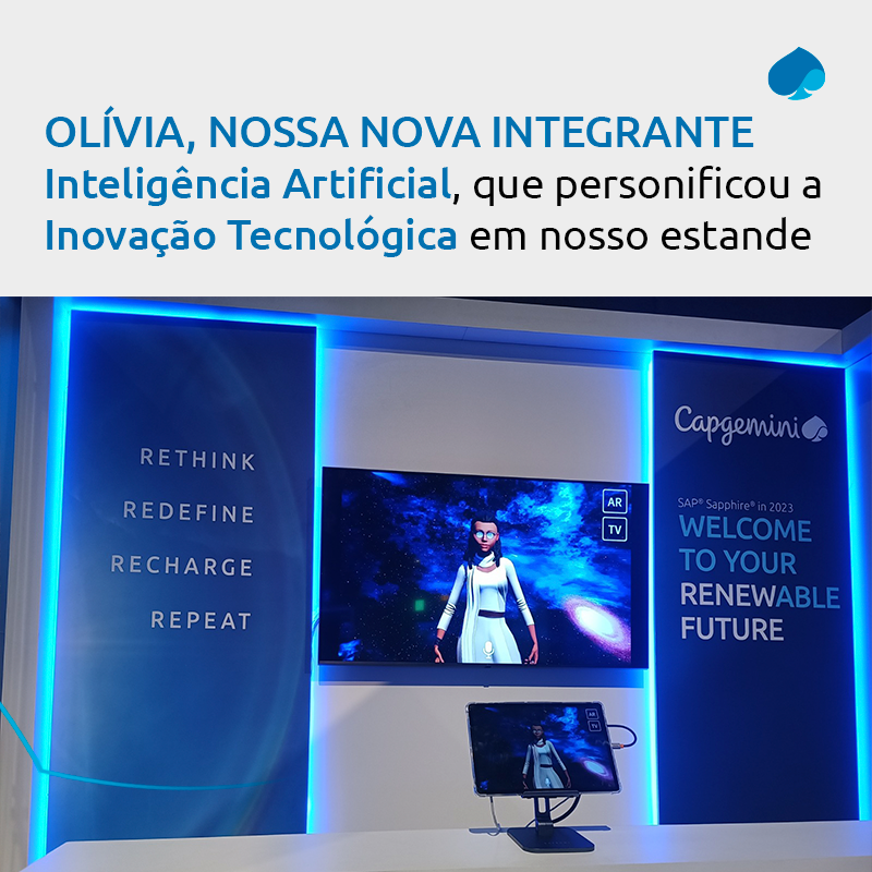 capgeminiBR's tweet photo. Nós da Capgemini mostramos no SAP Sapphire 2023, como a Tecnologia, a Sustentabilidade e a Inovação caminham juntas. Durante o evento, compartilhamos nossa visão de impulsionar um futuro mais Sustentável com soluções tecnológicas estratégicas.

Com a Equinor, apresentamos nosso projeto de sucesso que provou como a tecnologia pode ser usada para criar soluções Inovadoras e Sustentáveis nos negócios. Apoiar os setores desafiadores como o de Oil & Gas é inspirador.

Em nosso estande, falamos muito com nossos clientes sobre como explorar a Inteligência Artificial Generativa, ao lado da Olívia, nosso avatar de inteligência artificial. Com exemplos práticos, mostramos como a IA pode ser aplicada em diversas áreas de negócio, impulsionando a transformação e otimizando processos.

O SAP Sapphire 2023 foi uma experiência incrível! Mostrando mais uma vez que estamos no caminho certo, transformando negócios com soluções estratégicas. E pode apostar, vamos continuar nesse ritmo, avançando com soluções que unem sustentabilidade e lucratividade aos nossos clientes!

Descubra mais sobre a jornada para REINVENTAR, REFORMULAR, REVITALIZAR e REITERAR a sua abordagem nos negócios - https://t.co/Bp3ftNZzwV

#IssoéCapgemini #SAPSAPPHIRE2023 #IA #Tecnologia #SAP #IssoéSustentabilidade #Inovação