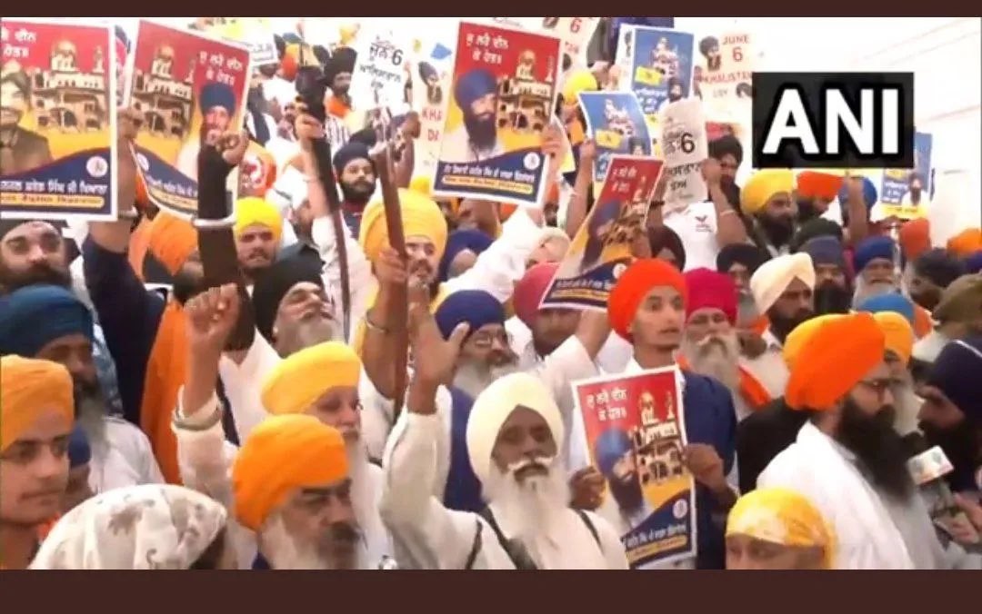 Demand of Khalistan roared in the air of Panjab on the 39th anniversary of the Sikh genocide in the name of Operation Blue Star, which was carried out by Indian army in the first week of June in 1984 in the State and against Sikh community elsewhere in India.

1/2