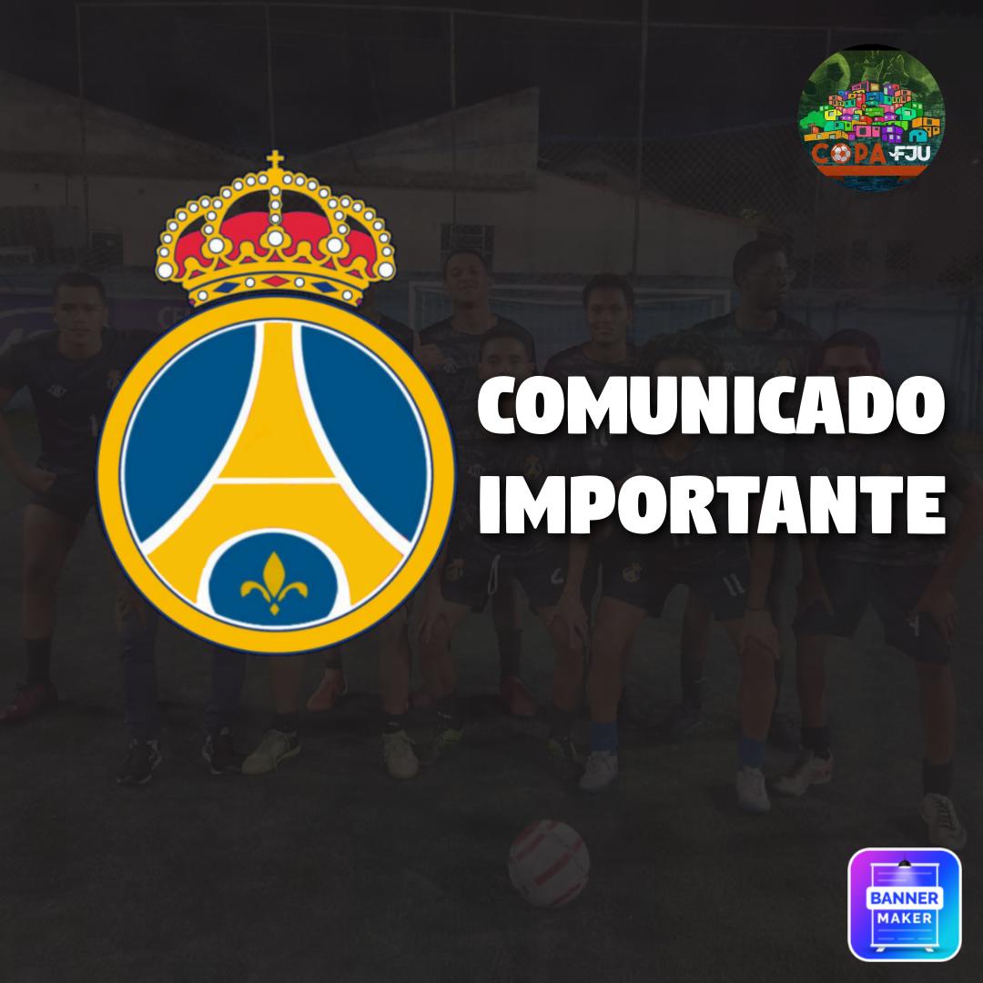 RealParisFC's tweet photo. COMUNICADO IMPORTANTE!

No último domingo o Real Paris não tinha todos atletas disponíveis para a partida do campeonato na copa fju que aconteceria contra os 'meninos da vila', então acabamos tomando o w.o, porém o próximo jogo que seria contra 'os crias', ganhamos por w.o pois + https://t.co/5VJ1dbE8E8