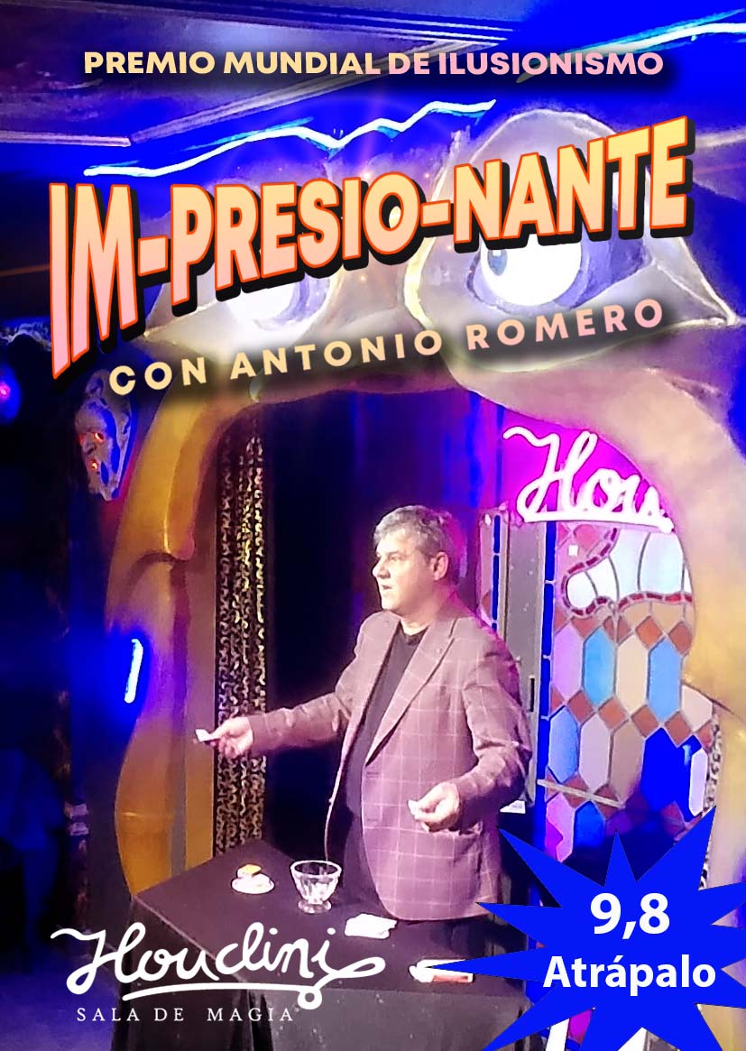 ¿Te gustaría vivir una noche de magia y diversión? No te pierdas mi espectáculo “Impresionante” en la Sala Houdini el próximo sábado 10 de junio. Reserva ya tu entrada y prepárate para alucinar con mis trucos. ¡Te espero! #Impresionante #SalaHoudini #AntonioRomero #Magia