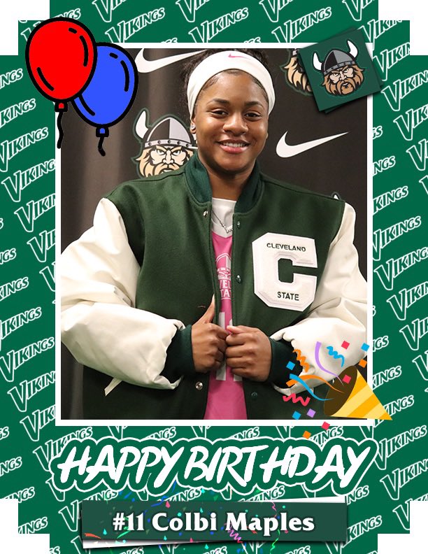 Cleveland State Women's Basketball (@csu_wbasketball) on Twitter photo Sending a big HAPPY BIRTHDAY to one of our newest Vikings, <a href="/MaplesColbi/">Colbi Maples</a>! We hope this year is the best year yet! 🎉🥳🎂🎈 Sending a big HAPPY BIRTHDAY to one of our newest Vikings, <a href="/MaplesColbi/">Colbi Maples</a>! We hope this year is the best year yet! 🎉🥳🎂🎈