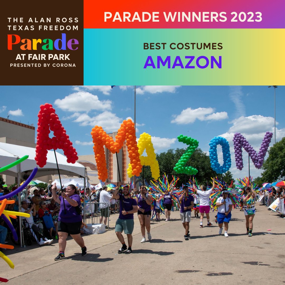 dallasprideorg's tweet image. Congratulations to our fabulous organizations that have taken home a prize for their pride in the Dallas Pride Alan Ross Texas Freedom Parade!

From among the 140 parade entries, the winners are:
Best Performance: Oaklawn Band
Best Walking: Cathedral of Hope
Best Costumes: Amazon…