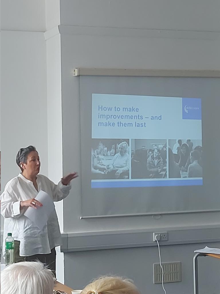 In <a href="/skillsforcare/">Skills for Care</a>  Registered Manager Network (RMN)  North Kent today we talked about making improvements and making them last. We had a special guest Jane Borland <a href="/CareRathgar/">Rathgar Care Home 💚</a> from Northamptonshire RMN. Fantastic for networks to be sharing good practice.  #ThePowerOfNetworks