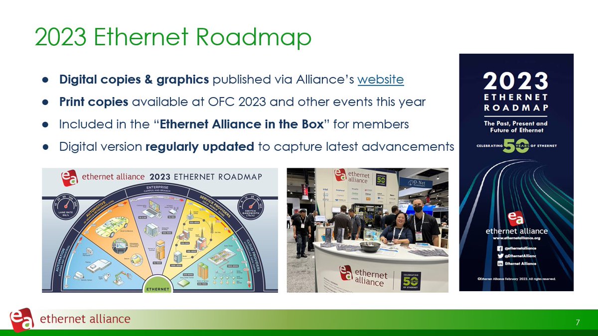 EthernetAllianc's tweet image. By the way, while you&apos;re visiting our website, don&apos;t forget that you can also grab your free digital copy of the @EthernetAllianc 2023 #EthernetRoadmap. It&apos;s the industry&apos;s only roadmap dedicated to #Ethernet&apos;s future: bit.ly/EA-2023Roadmap #100GbpsLaneRate