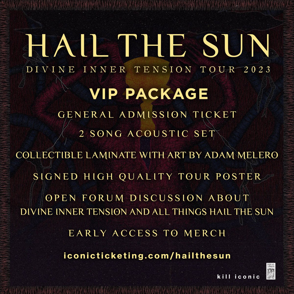 hailthesun's tweet photo. Announcing The Divine Inner Tension tour this summer. We’ll play new songs and old songs. Other great bands are joining us. VIP and presale available now at link in bio. GA tickets available Friday.

@beingasanocean @Kaonashipa @origamibutton @equalvision @killiconic https://t.co/OFDfKag1gp