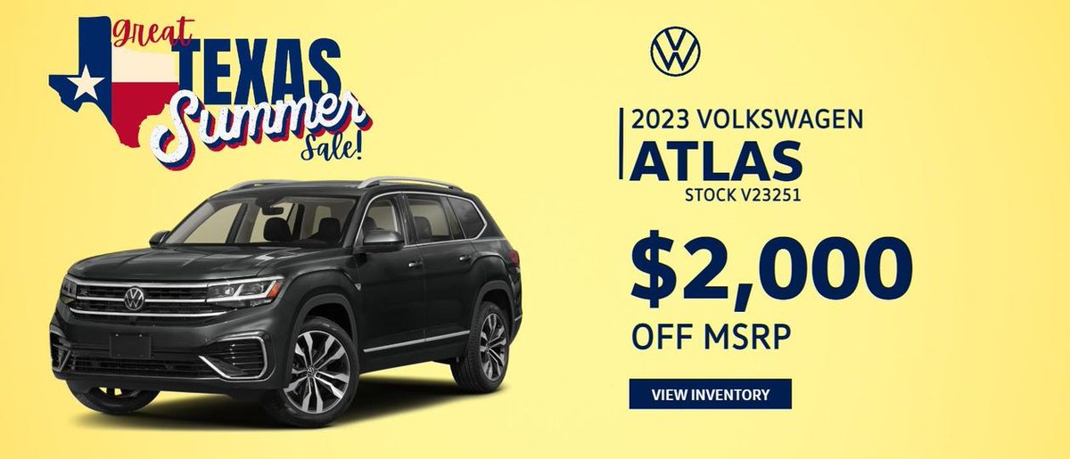 SWVolkswagen's tweet photo. Get your Great Texas Summer started with a HOT π₯new ride! π Get to your favorite #summer ποΈdestination in one of our new or used vehicles! βοΈ
Shop now! https://t.co/Kih71kuItl
#DriveTheDifference #Weatherford #SouthwestVolkswagen #VolkswagenUSA https://t.co/oq3Z6lY4EL