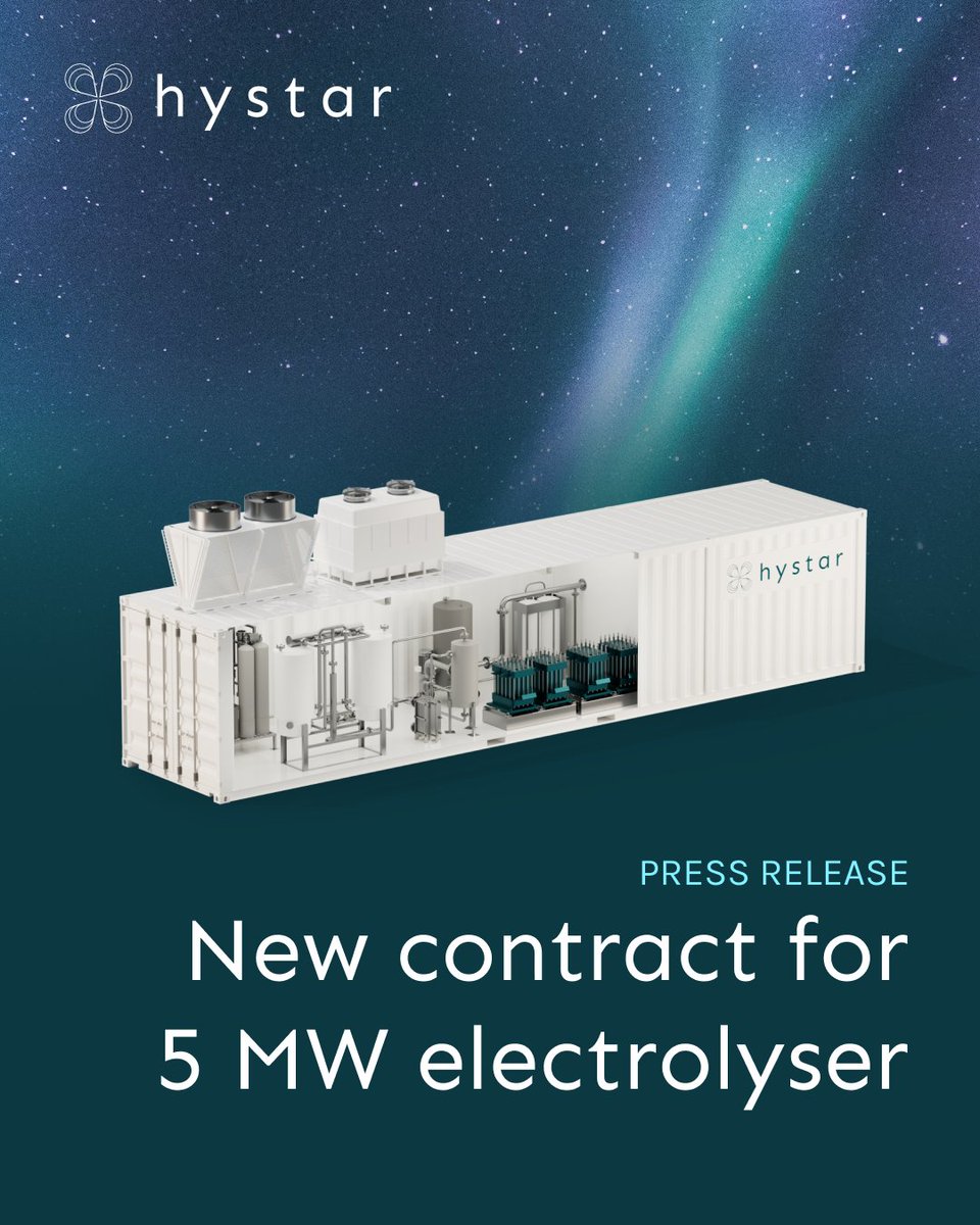HystarH2's tweet photo. Hystar is excited to announce a new contract for a 5 MW electrolyser for Polenergia! 

Read more about the contract in our press release: https://t.co/mEII4WRBbe

#NewContract #PressRelease #GreenHydrogen #electrolyser https://t.co/8v6HEBGTbt