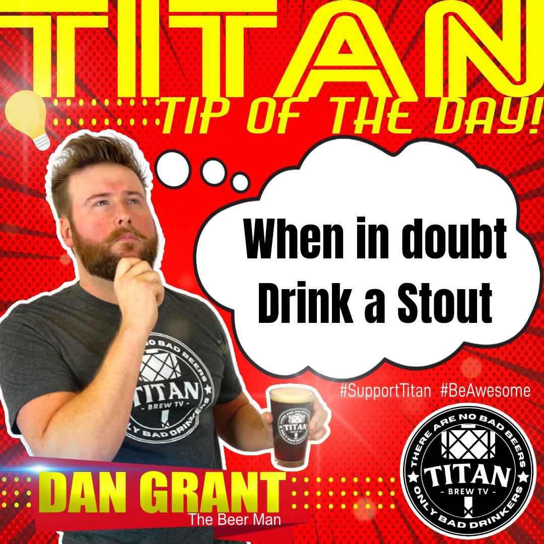 titanbrewtv's tweet photo. It's always a good time for a Stout💪🍺

What's your Favorite Stout?

Comment below and let me know ⚡🎸🔥🎇

#titanbrewtv #titanfridays #stoutlife #beer #craftbeer #beerstagram #brewery #beerporn #instabeer #beerlover #beerme #beergeek #cheers #beers #beernerd #craftbeerlover https://t.co/mq0avw0Hk9