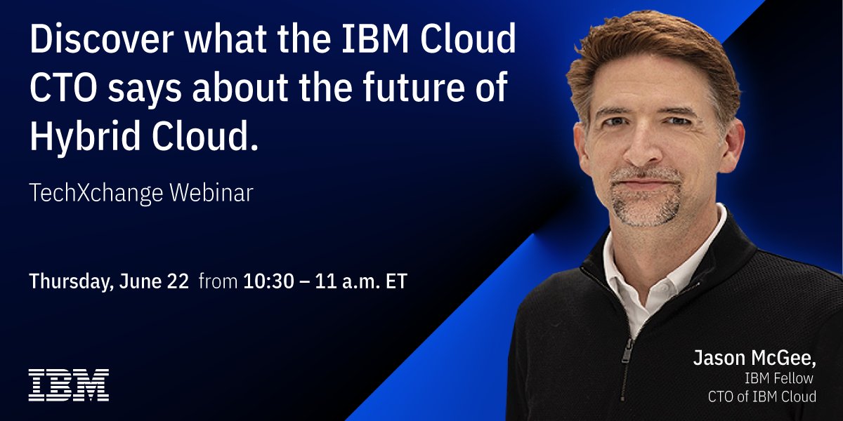 natblaze's tweet photo. Can’t wait to discuss trends that are emerging in Cloud with Jason McGee, IBM Cloud CTO. June’s IBM TechXchange with ICCT will focus on the Future of Hybrid Cloud. Tune in! https://t.co/3x2uAv5Qh3
#ICCT #IBM #IBMCloud #futureofcloud #cloudtraining #cloudcertification https://t.co/HQm6rw6mjo