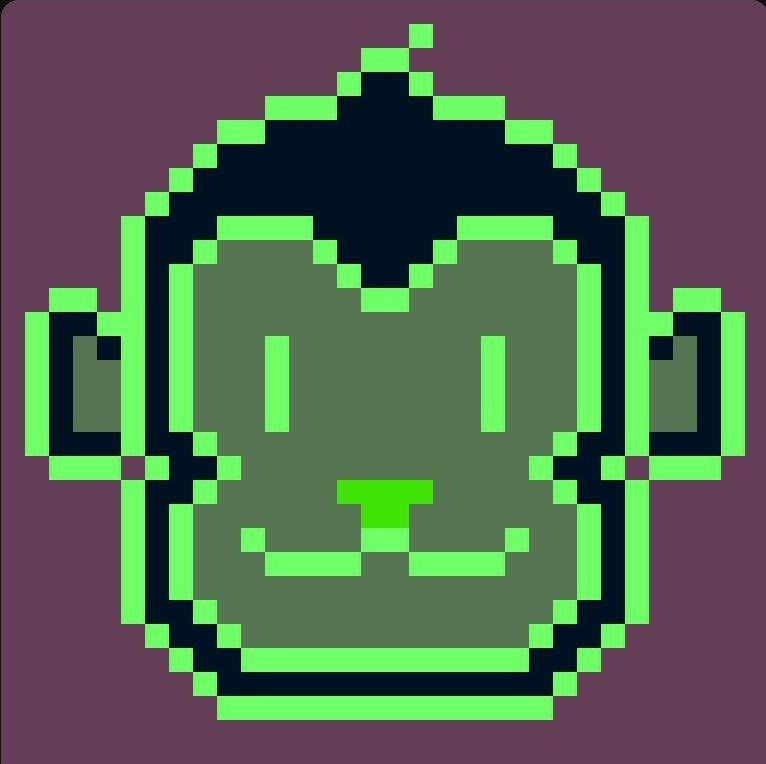 Thenftmt's tweet photo. I liked what happened when randomizing the monkey, they liked awesome 👾

Let's start doing that for other patterns, I want to move things along while getting back on track on promised stuff not yet delivered.

Any ideas for a design to randomize? Let me know 🟨🟩🟪 https://t.co/aAOrmKG2k6
