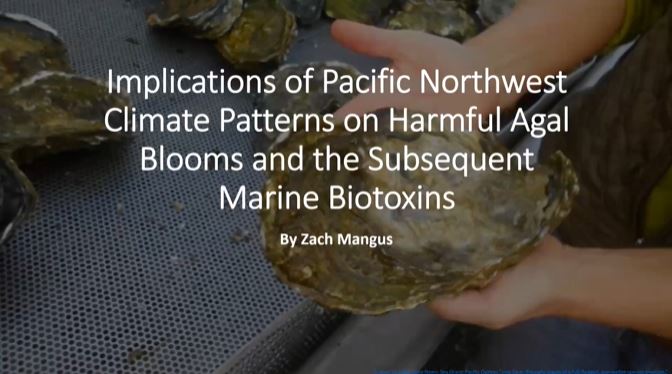 EvergreenMES's tweet photo. Graduating MES student Zach Mangus' original thesis research project on: "Implications of Climate Patterns on Harmful Algal Blooms and the Subsequent Marine Biotoxins." Check it out at https://t.co/MxsSbqmTKM https://t.co/LXdcdxMTls