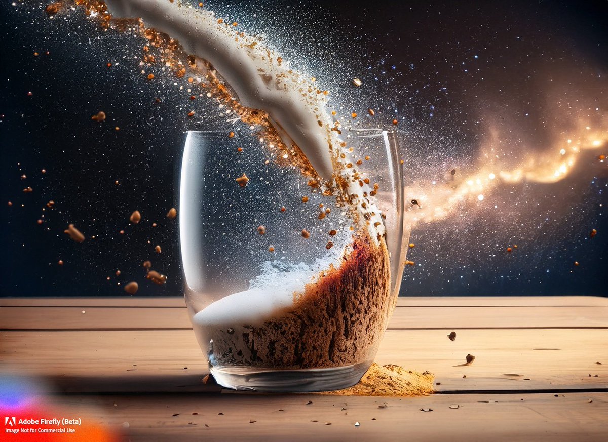 jayarajpandiyan's tweet photo. Pic 1- Milky way galaxy is pouring into the glass
Pic 2- Milky way galaxy is in a glass.
Pic 3- Milky way galaxy is exploding back.

#jayarajai 
#AdobeFirefly 
#aiartcommunity 
#art 
#milkyway https://t.co/obILpsbCN5