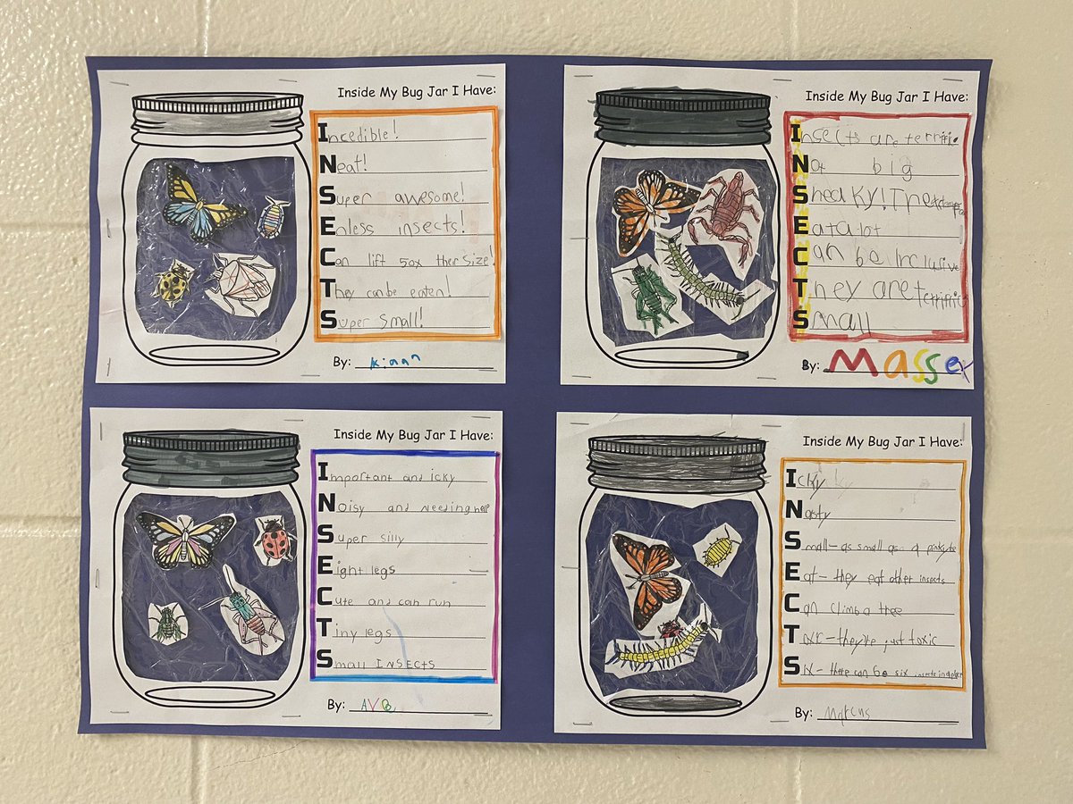 UpshawStars's tweet photo. Acrostic poems are up!
How would you describe an insect? https://t.co/5xrRsV4HZh