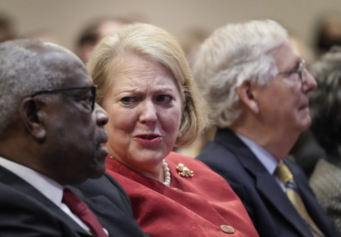 The fact that Ginni and Clarence Thomas are out of the news cycle already is egregious. Let's recap what happened, and how this works: The billionaires who bought off Clarence Thomas and his wife (and paid for their kids' schools) run and work for the the largest corporations in