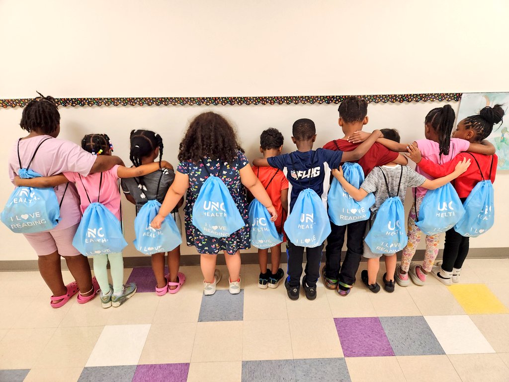 Thank you <a href="/wakeedpa/">WakeEd PARTNERSHIP</a> and <a href="/UNCHealthRex/">UNC Health Rex</a> for our summer reading bags! We love them! #partnersread <a href="/pgesflyers/">Pleasant Grove Elem</a> 🎉📚