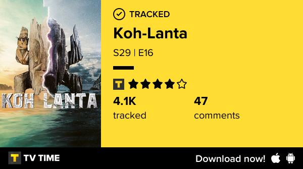 Caroperle24's tweet photo. Je viens de regarder l'épisode S29 | E16 de Koh-Lanta ! #kohlanta  https://t.co/KXXQ8ZBraI #tvtime https://t.co/EpwL2DD8HB