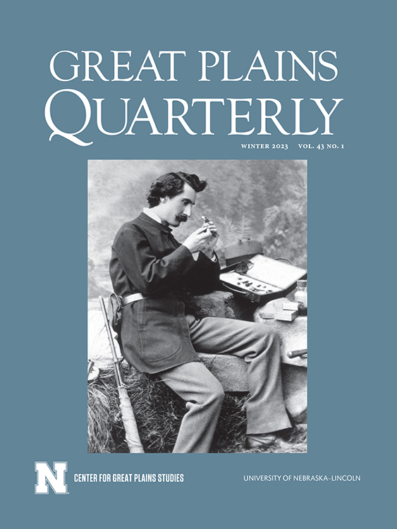 The Winter 2023 issue of GPQ is now available on @ProjectMUSE ! Articles include the oldest maps of the Great Plains, 21st century Niitsitapi horse culture, US Army Signal Weather observers, creative nonfiction from Bernard Quetchenbach, & more. muse.jhu.edu/issue/50809