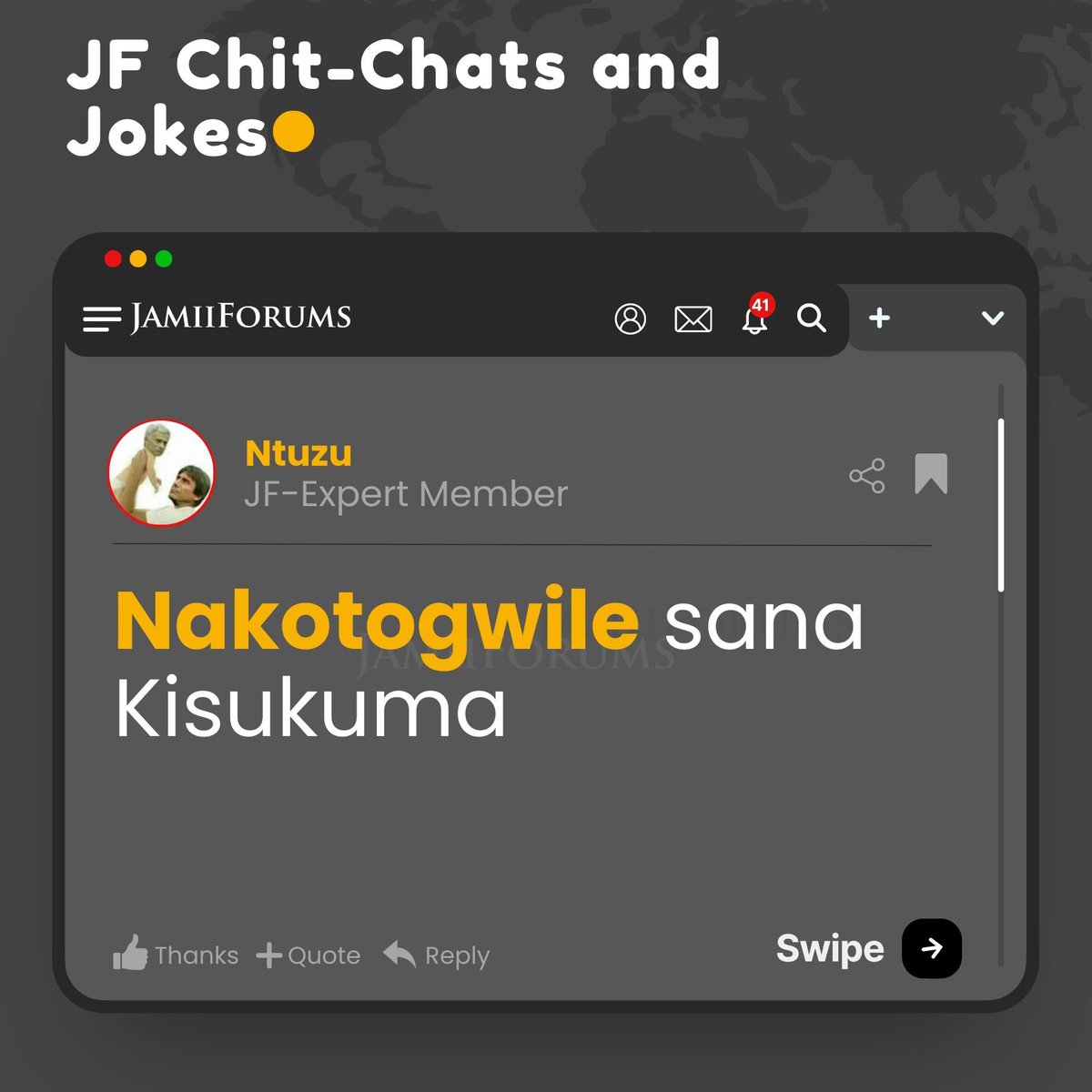 JamiiForums's tweet photo. Unatamkaje neno 'Nakupenda' kwa lugha ya Kabila lenu?

#JamiiForums #Maisha #Lugha https://t.co/bs43UiwGyg