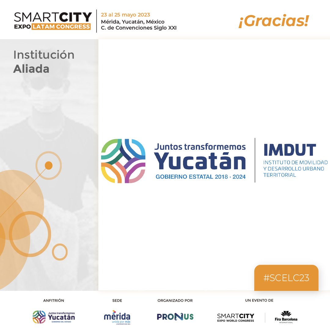 SmartCityLATAM's tweet photo. 🚗🌆 ¡Hemos sido muy felices por haber tenido al Instituto de Movilidad y Desarrollo Urbano Territorial de Yucatán (IMDUT) y su invaluable colaboración como Institución Aliada en el Smart City Expo Latam Congress 8ª edición! 🤝✨

El #IMDUT ha sido un pilar fundamental en la promoción de la movilidad inteligente y el desarrollo urbano sostenible en #Yucatán. Su compromiso y liderazgo han impulsado la implementación de soluciones innovadoras para mejorar la calidad de vida de los ciudadanos. 🌟🏙️
🌎🏙️🌆 #ProyectosViables #ImpactosReales #SCELC23

#IMDUT #SmartCityExpoLatam #MovilidadInteligente #DesarrolloUrbanoSostenible #AliadosPorElFuturo #GobiernodelEstadodeYucatán #InstitutodeMovilidadyDesarrolloUrbanoTerritorial @GobYucatan