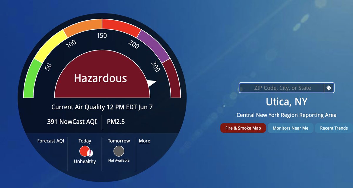 NYC smoke is awful. But central NY really getting asphyxiated