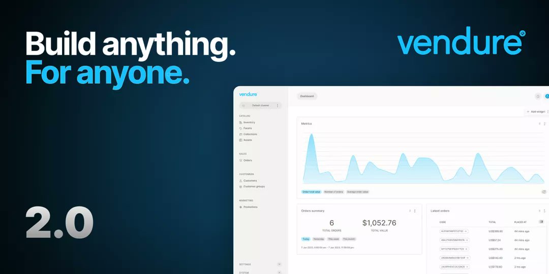 vendure_io's tweet photo. The wait is over. Vendure 2 is here!
Discover the world's most advanced open-source commerce platform.
Build anything. For anyone.
👉 https://t.co/L5QwzP5Fo2 https://t.co/0yTjrQegWD