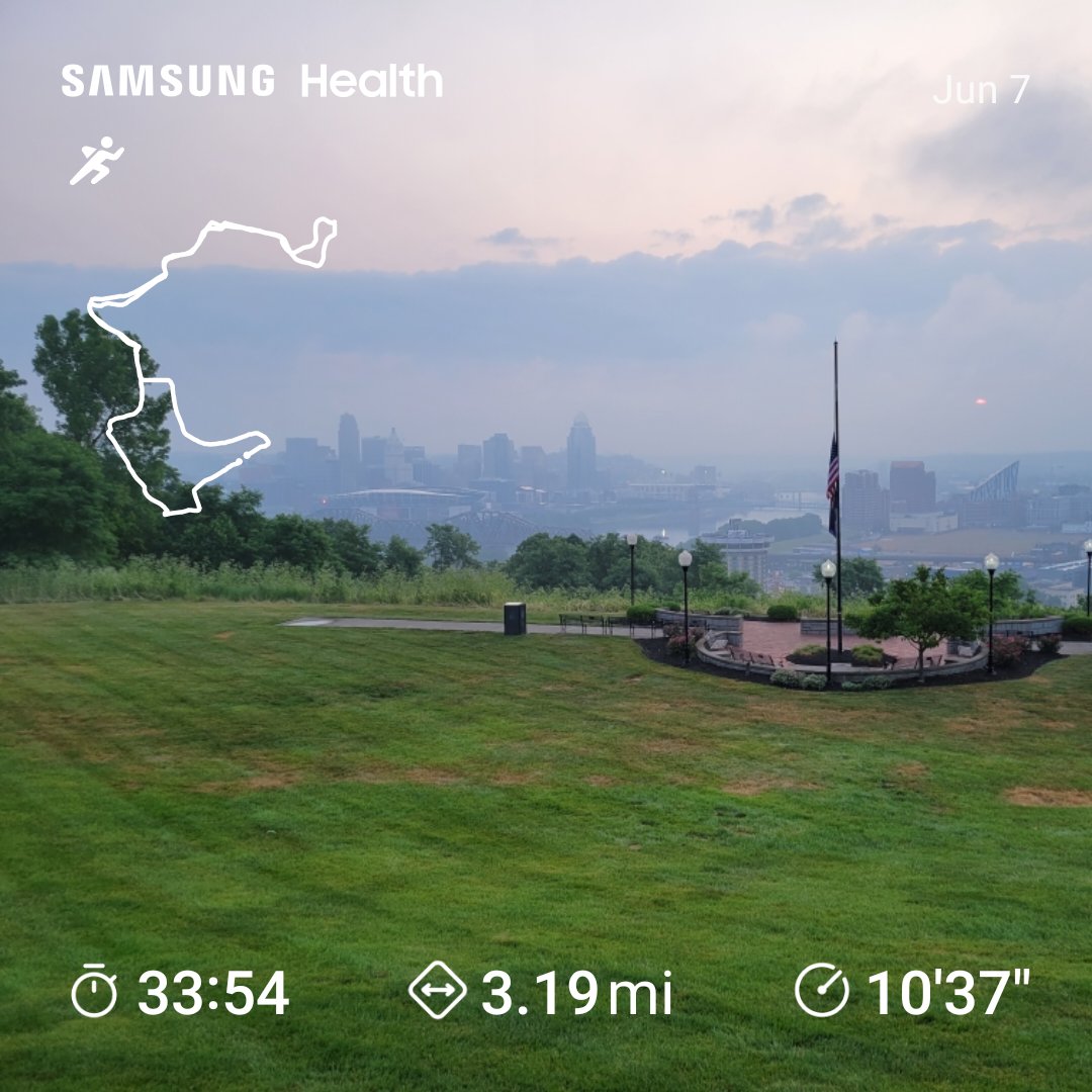 Day 158.  Had some rain push the wildfire smoke out, leaving us a couple nice days ahead. #runstreak