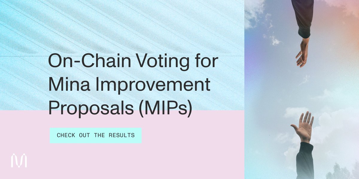 🗳️ The results are in! ✅ The MIP to upgrade to Kimchi 🥬 passes with more than 99% of the vote in favor. ✅ The MIP to bring easier zkApp programmability to mainnet 🏗 passes unanimously, with 100% of the vote in favor. Learn more → minaprotocol.com/blog/on-chain-…