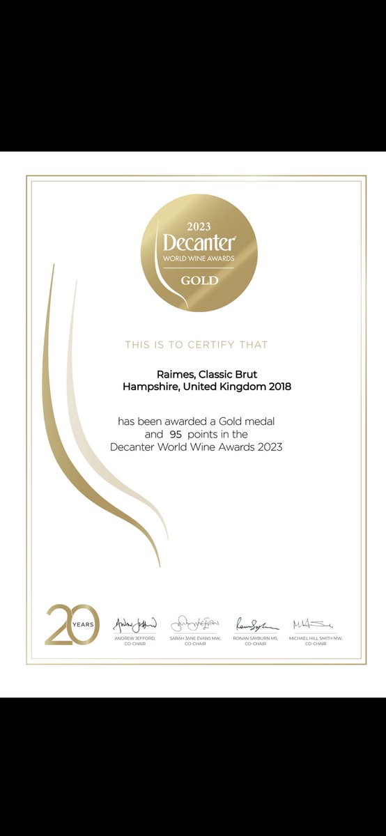Raimes Sparkling (@raimessparkling) on Twitter photo Gold and 95 points <a href="/DecanterAwards/">Decanter World Wine Awards</a> for Raimes Classic 2018. We believe it’s an outstanding wine, and it’s lovely that others agree! Gold and 95 points <a href="/DecanterAwards/">Decanter World Wine Awards</a> for Raimes Classic 2018. We believe it’s an outstanding wine, and it’s lovely that others agree!