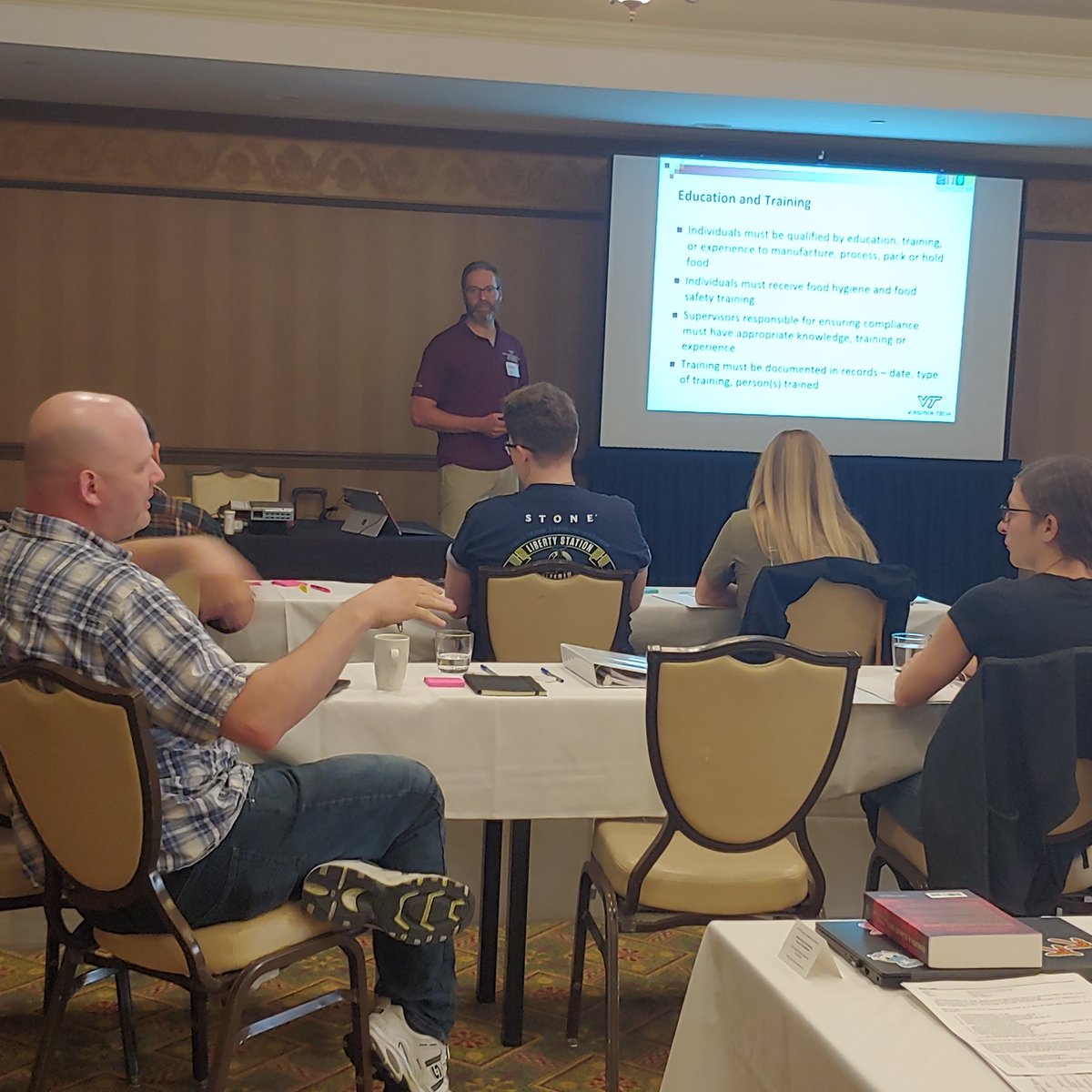 .<a href="/brian_wiersema/">Wiersemajigama</a> and Joell Eifert spent the weekend in Pittsburgh at the <a href="/BrewingChemists/">American Society of Brewing Chemists (ASBC)</a> Annual Meeting teaching good manufacturing practices to breweries and brewery suppliers! The next beer you crack open might taste just a bit better because of their work!🍺🧪 <a href="/VTFermentation/">VT Fermentation</a>